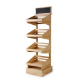 Modern Retail Shop Wood 4 Shelves Display